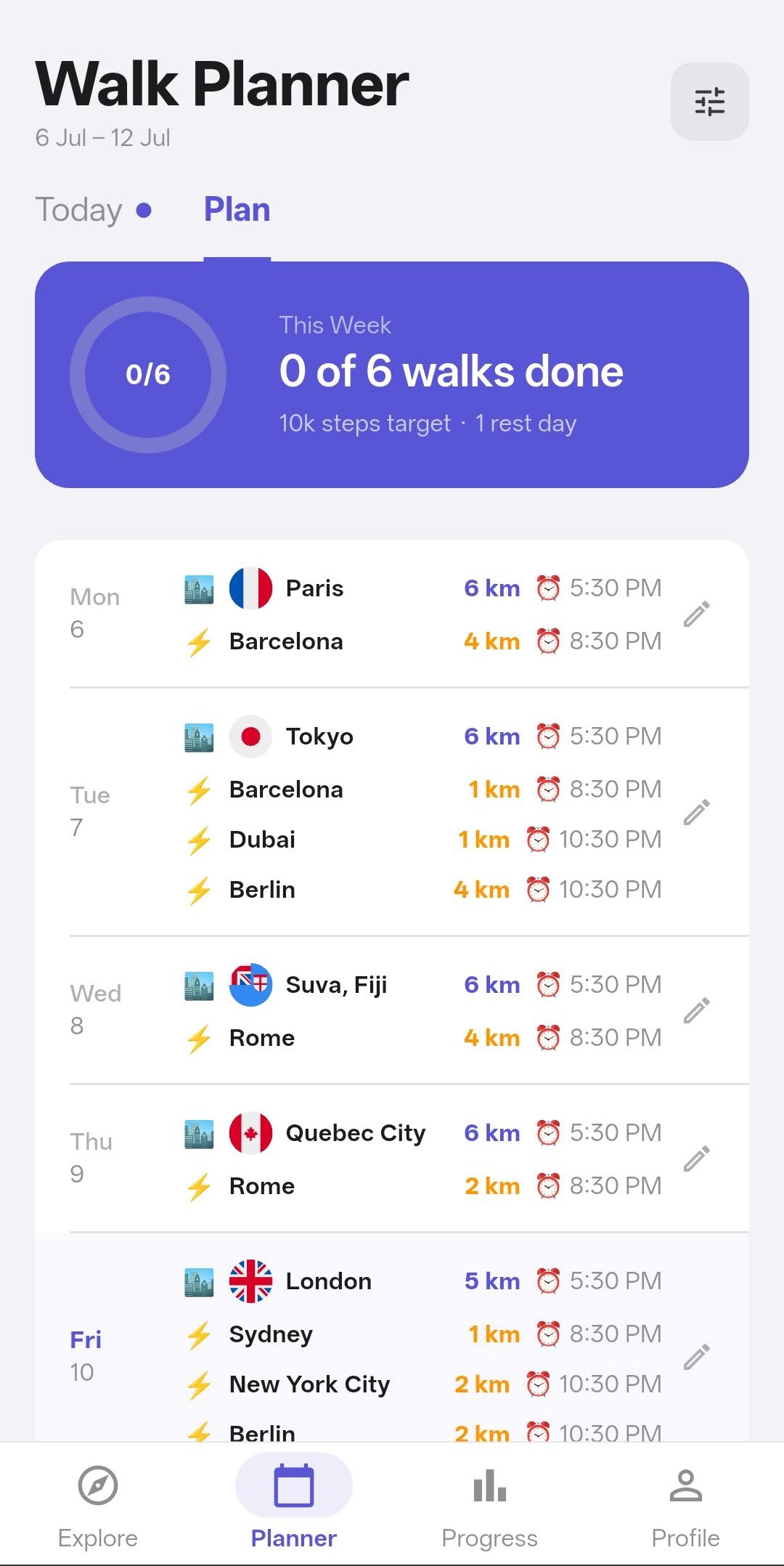 Walk Planner